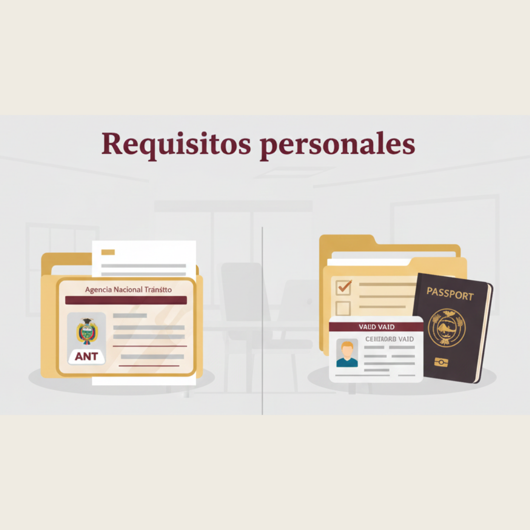Requisitos personales licencia Ecuador