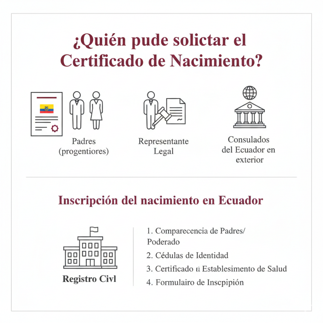 Certificado de nacimiento Ecuador
