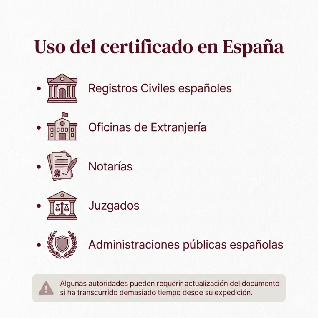 Uso del certificado en España