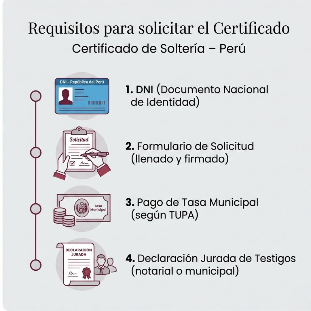 Requisitos Certificado de Soltería